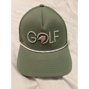1764 Vented Pink and Green Embroidered Golf Hat Adjustable